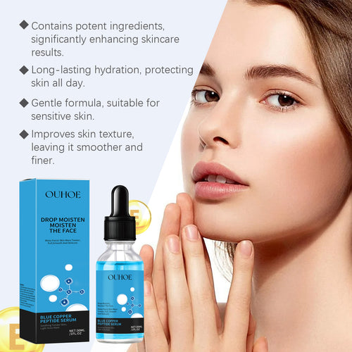 QARE Copper Peptide Repair Serum Hydrates, Hydrates, Firming And Firming Facial Skin With Blue Copper Peptide Serum
